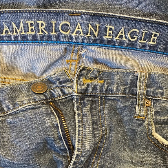 American Eagle Jeans Mens 36x34 Blue Skinny Medium Wash Denim - Picture 6 of 9